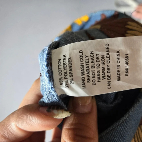 Unique Vintage Denim Like MIni Skirt - Picture 8 of 8